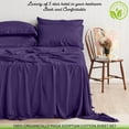 thumbnail image 2 of Shrinita 700 Thread Count Organic Cotton Bedsheet 6 PC Twin Plum 28" Deep Pockets, 2 of 7