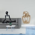 thumbnail image 2 of Estatua de pareja de pensadores abstractos creativos, escultura de resina única, adorno decorativo para entrada, dormitorio, estantería, cafetería, es, 2 of 8