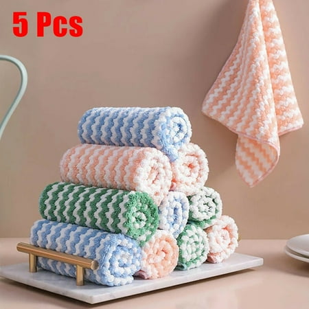 

Yannee 5x Microfibre Cleaning Cloth Microfiber Dish Car Glass Kitchen Towel Washing Rag