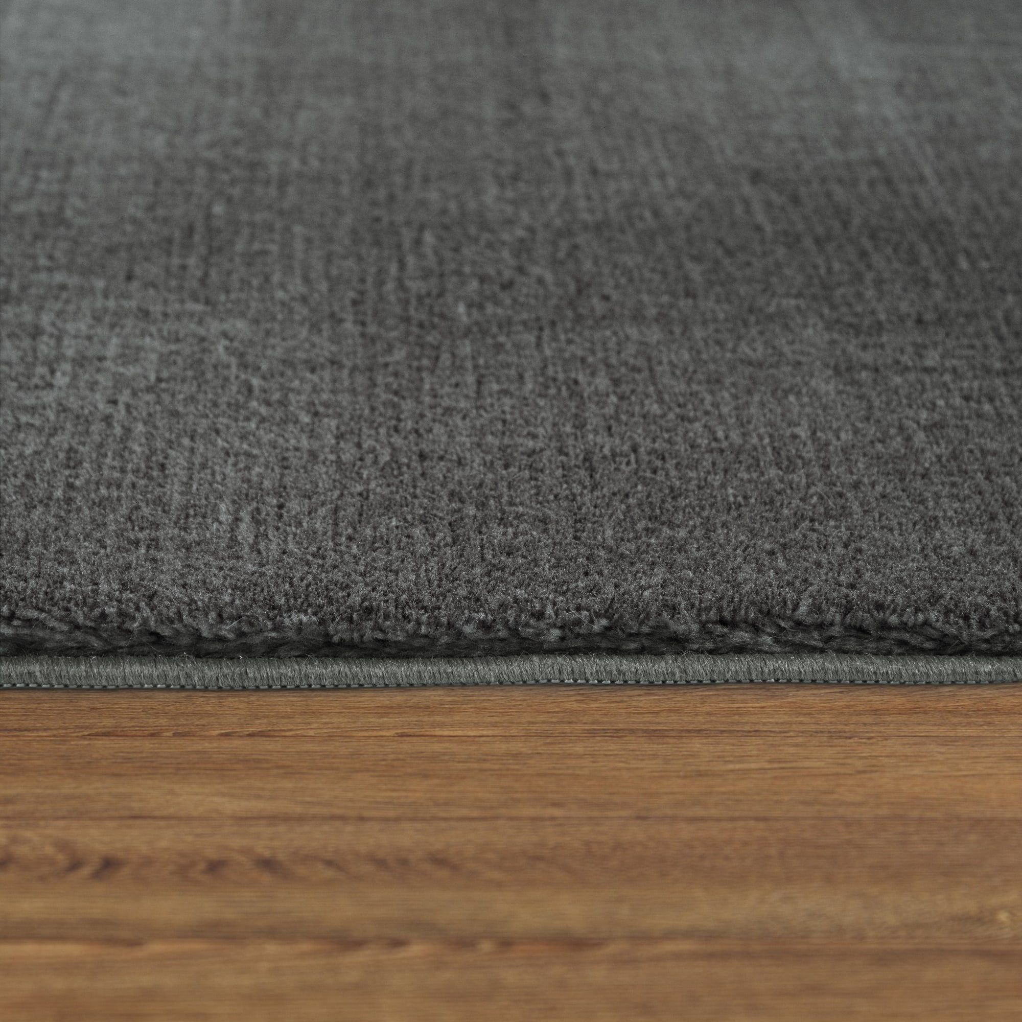Paco Home Soft Washable Area Rug In Anthracite - 3'11" Round (4'Round)