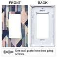 thumbnail image 3 of Yayeee Rocker Switch Wall Plate 2-Gang 4.7"x4.6" Home Decorative Outlet Cover, Pink Stripes, 3 of 6