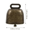 thumbnail image 2 of Beaupretty 2Pcs re Calling Bells with Handle Sturdy Iron Cowbells for Weddings Markets and Sporting Cheers, 2 of 8