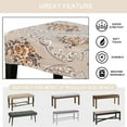 thumbnail image 5 of Printed Upholstered Bench Slipcover, Stretch Dining Room Bench Covers Elastic Bench Seat Protector Dining Bench Cover Removable Washable for Living Room-L-Large, 5 of 8