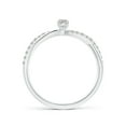 thumbnail image 2 of ANGARA Natural Diamond Twisted Shank Engagement Ring in 14K White Gold for Women (Size-5x3mm| Color-K| Clarity-I3) | April Birthstone, Anniversary, Jewelry Gift for Women | Natural Diamond Ring, 2 of 7