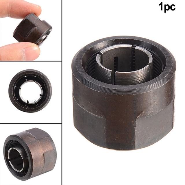 13mm Metal 1/2\\\" Collet Nut Plunge Router Parts for 3612 22.5*27mm Black