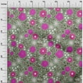 thumbnail image 3 of oneOone Cotton Cambric Fuschia Pink Fabric Kids Floral Craft Projects Decor Fabric Printed By The Yard 56 Inch Wide, 3 of 4