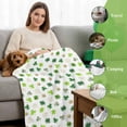thumbnail image 6 of Throw Blanket Fleece Throw Blanket 50x80in, St. Patrick's Day Fourleaf Grasses Soft Lightweight Bed Blankets Country Plant Fuzzy Couch Blankets for All Season, 6 of 9