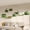 Green-9-in-1, variant on 9-in-1 Cat Wall Shelves Multi-level Mounted Cats Furniture Set With Plush Fabric Floor Space-saving Wooden Climbing Systems Bridge Ladder Condos Green