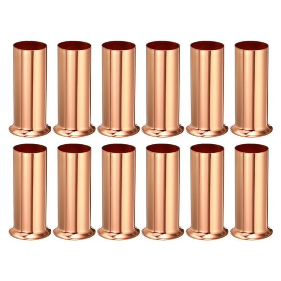 Uxcell Candle Socket Covers, 3.1 Inch Tall Chandelier Sleeves Base Holder, Rose Gold 12 Pack