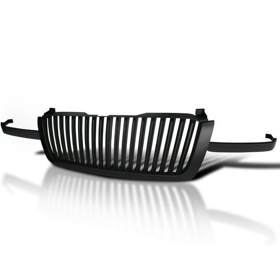 Spec-D Tuning 3Pcs Abs Vertical Front Grill Hood Grille Black Compatible with 2003-2005 Chevrolet Chevy Silverado 2003-2005