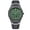 Black Shell Green Surface, variant on New stylish business men's watch with three-dimensional embossed leaves, waterproof quartz movement, men's wristwatch, fashionable and trendy
