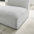 thumbnail image 4 of Sofa Middle Chair, Fabric, Light Grey Gray, Modern Contemporary Urban Design, Living Lounge Room Hotel Lobby Hospitality, 4 of 8