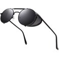thumbnail image 1 of 1 Uds. Gafas de sol polarizadas Estilo Steampunk redondas Vintage gafas Retro marco de Matel de protección UV400 Sincero Electrónica, 1 of 4
