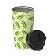 thumbnail image 2 of Honeii Green Peas Print Travel Coffee Mug Insulated Coffee Cup with Leakproof Lid, Coffee Tumbler, Reusable Coffee Cups with Seal Lid, 2 of 8