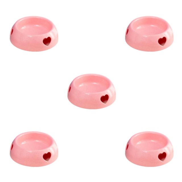 Wweixi Wide Range Of Colors And Sizes Available In Plastic Dog Bowl Simple Durable pink small size 5Set
