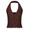 thumbnail image 4 of Mittory Women's Halter Lace Going Out Tops Summer Fashion Shirts Sleeveless Sexy Crop Tank Top, 4 of 6