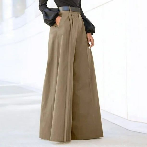 WILLBEST Pantalones Casuales para Mujer, Holgados, de Pierna Ancha y con Botones Grandes, Vaqueros de Microcuerno para Mayor Comodidad y Estilo En 2024. XXXL