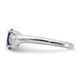 thumbnail image 6 of Auriga Fine Jewelry 925 Sterling Silver Rhodium Plated Amethyst and Diamond Ring for Women Size 7, 6 of 6