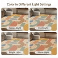 thumbnail image 7 of ODIKA 3'x5' Pastel Geometric Abstract Design Washable Throw Rug Modern Vintage Shapes with Retro Flair Stain Resistant, Low Profile, Non-Slip for Entryway, Kitchen, Mudroom, 7 of 7