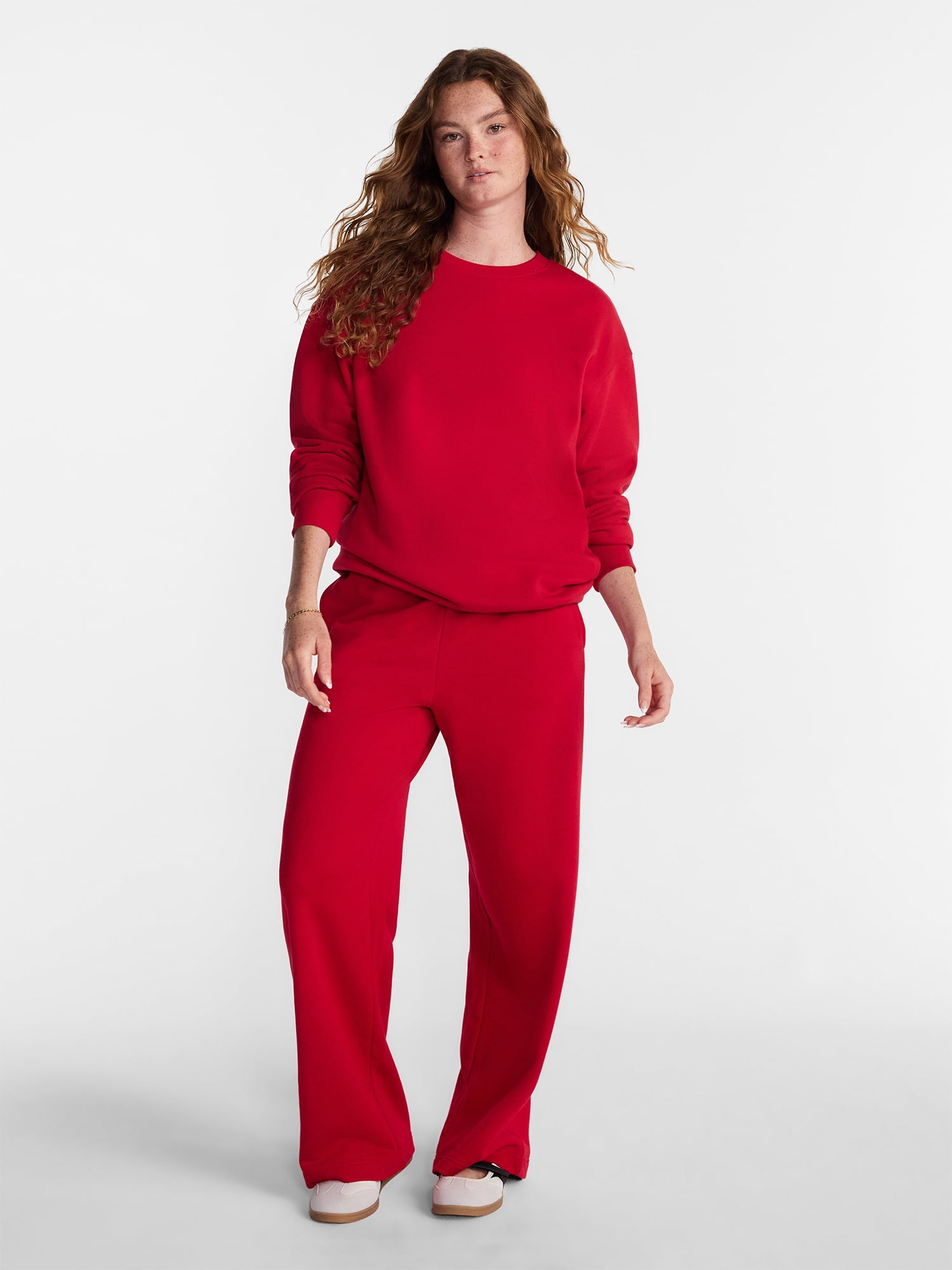 No Boundaries Soft Fleece Wide Leg Pants, 30” Inseam, 1 or 2-Pack, Women’s XXS-4X