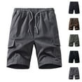 thumbnail image 4 of Xdzjlr Running Shorts For Men,Summer Straight Leg Elastic Outdoor Pocket Comfortable Running Shorts For Men, 4 of 4