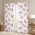 thumbnail image 2 of Erosebridal Bowknot Curtains Pack of 2 (42x84 Each) For Kids,Girls Sport Baseball Theme Curtains Blackout, 2 of 7