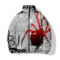 thumbnail image 3 of Chaquetas modernas y versátiles para hombre Abrigos para hombre con estampado de araña personalizado Abrigo para hombre con estampado de escorpión elegante, cómodo y cálido, 3 of 4