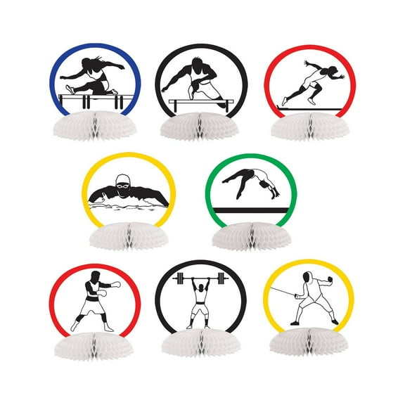 Beistle 96 Pieces Summer Sports Mini Centerpieces Table Top Decoration 4.25"