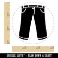 thumbnail image 2 of Pants Jeans Trousers Clothes Laundry Self-Inking Rubber Stamp Ink Stamper - Blue Ink - Small 3/4 Inch, 2 of 7