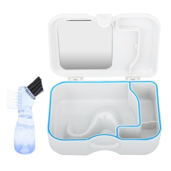 Tebru   Retainer Denture Storage Case Box Mouthguard Container Tray