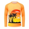 thumbnail image 4 of Weilanxin Men's Swim Shirt UPF 50+ UV Sun Protection Quick Dry Rash Ruard Shirts Long Sleeve Surf Shirt Fishing Beach T-Shirt Coconut Trees L, 4 of 8
