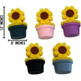 thumbnail image 2 of Lashicorn Colorful Sunflower Silicone Focal Bead Set  12 Pc Mixed Pack Summer Succulent Potted Flower Bulk Wholesale for Keychain Making Kit Pen Freshie Hanger, 2 of 6