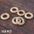 thumbnail image 6 of 150 Pcs 25 Mm/1 Inch Wooden Craft Ring Unfinished Wooden Rings Circle Wood Pendant for DIY Projects, 6 of 9