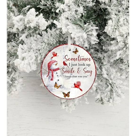Belvo Ceramic Ornament Sometimes I Just Look Up and Say I Know That Was You Ornament, 1PC