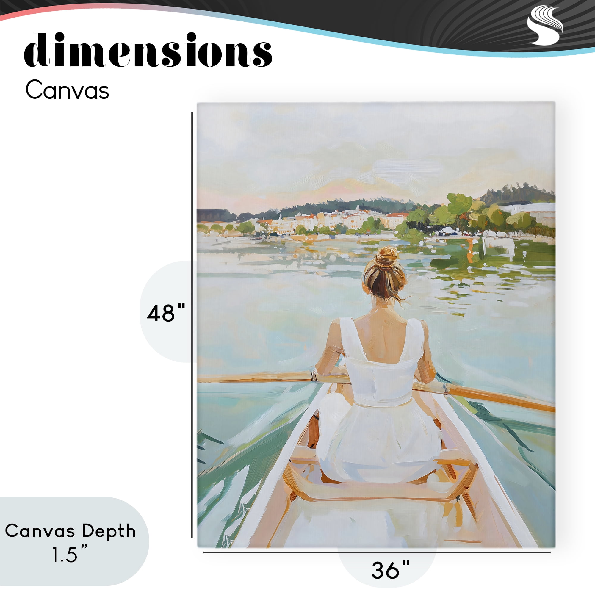 Stupell Industries Girl In Peaceful Canoe Ride Canvas Wall Art, design by The Prints Vibe