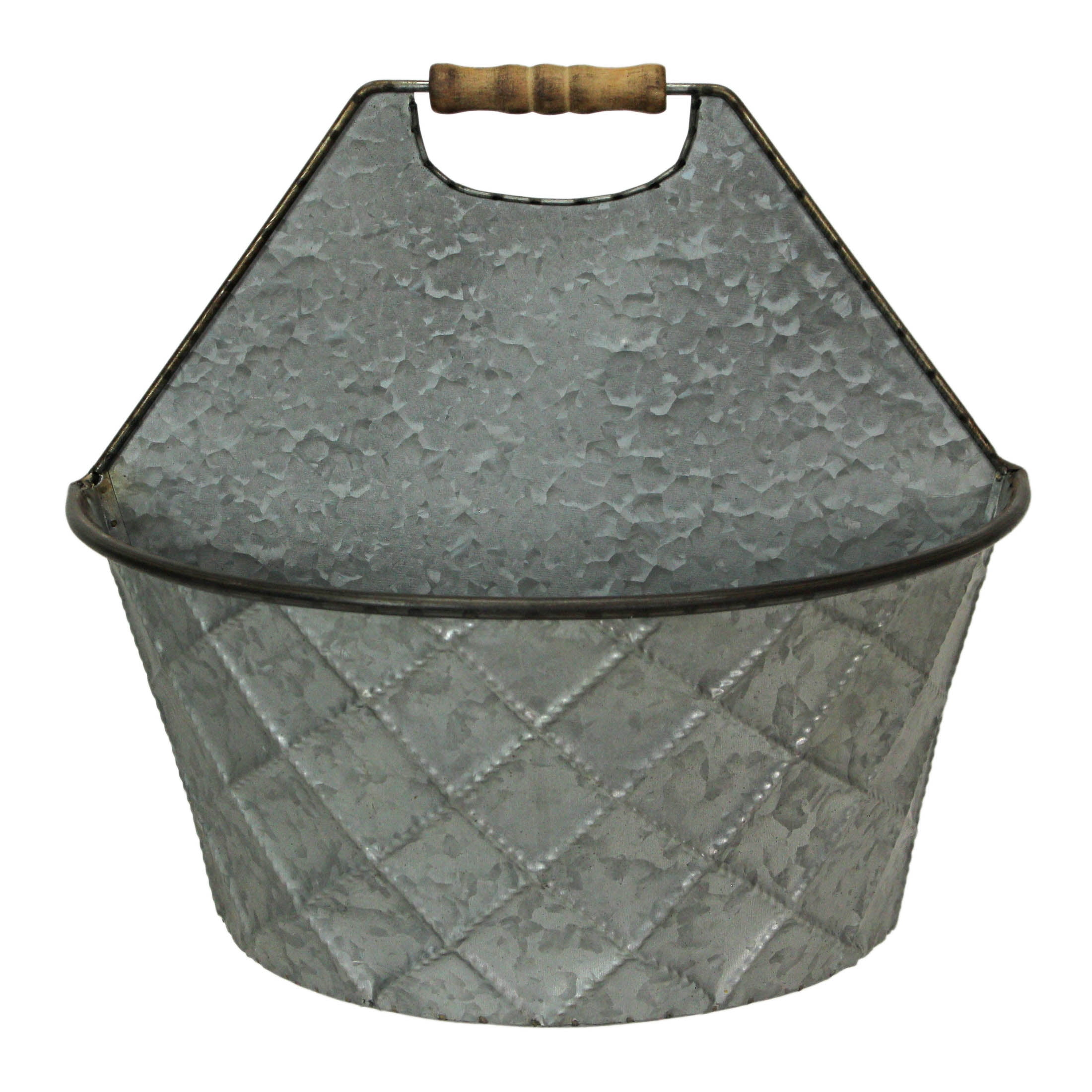Special T Imports Galvanized Metal Rustic Wall Pocket Planters Hanging Decor (Set of 2)