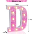 thumbnail image 3 of Light Up Letters Light Up Signs Auto Color Changing Lamp for Party Wedding Events Birthday Bar Home Decoration(D), 3 of 8