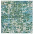 thumbnail image 5 of SAFAVIEH Madison Flowers Vintage Abstract Area Rug, Green/Turquoise, 6'7" x 6'7" Square, 5 of 9