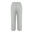 thumbnail image 6 of Women Linen Palazzo Pants，Flowy Pants For Women Elastic Waist Beach Trousers High Waisted Straight Leg Beach Pant Linen Palazzo Pants Vacation Outfits For Women Boho Pants Beach Pants, 6 of 8