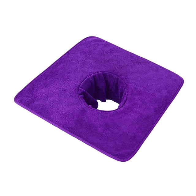 Toalla de mesa de masaje de spa con orificio para cara, transpirable, de 13,78 x 13,78 pulgadas, ligera y cómoda, absorbente para belleza.