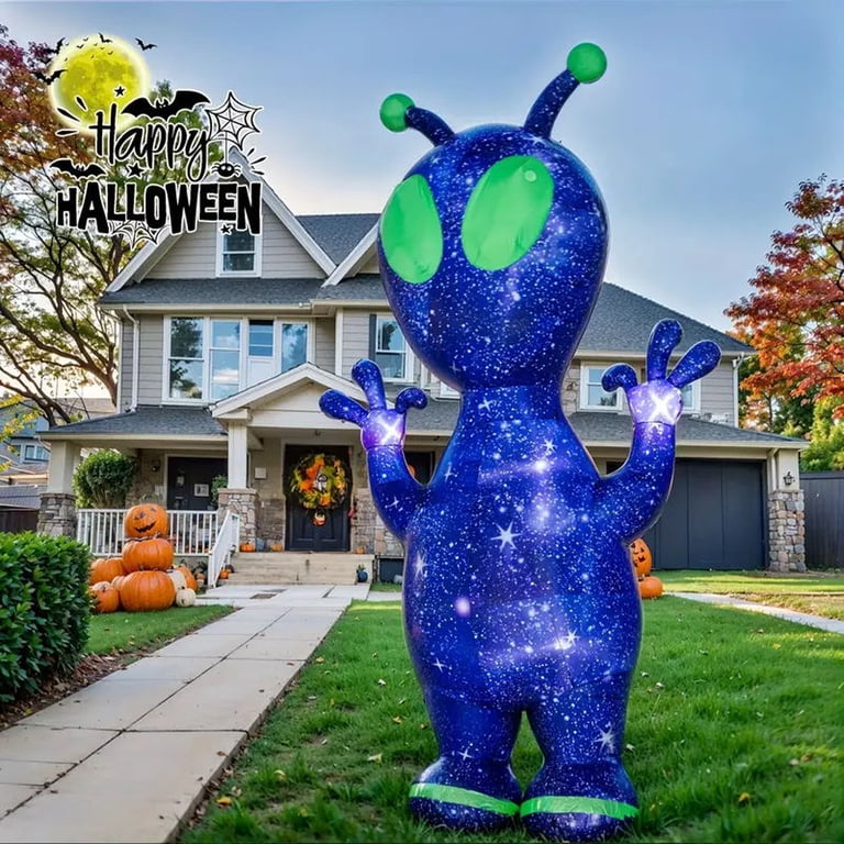 Décorations Halloween Extraterrestre Gonflable – 90 Cm En PVC, Idéal Pour Fêtes, Noël, Anniversaires – Facile à Installer