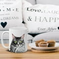 thumbnail image 5 of MUGBREW 11 Oz Ceramic Tea Cup Coffee Mug, Maine Coon Cat Vector Portrait, 5 of 7