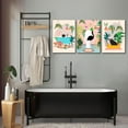 thumbnail image 4 of Black Cat Bathroom Canvas Wall Art Funny Cute Vintage Cats Wall Decor Pictures Green Plants Black Cat Posters Prints for Bathroom Home Decorations, 4 of 6