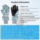 thumbnail image 2 of (talla: S gris) Guantes de esquí impermeables y transpirables para niños que practican snowboard - Para invierno y frío - Patrón de conejo - Para ciclismo, trineo, patinaje,, 2 of 4