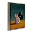 thumbnail image 4 of Stupell Industries Mouse with Exercise Ball Animals & Insects Painting Brown Floater Framed Canvas Art Print Wall Art, 25 x 25, 4 of 10