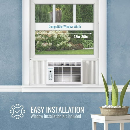 Keystone - 450 Sq. Ft 10,000 BTU Window Air Conditioner - White