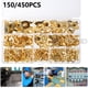 thumbnail image 1 of Muyoka Juego surtido de terminales de anillo de cobre de 150/450 Uds., terminales de anillo de cobre no aislados, Kit de conectores de crimpado de cable eléctrico de barril abierto M3 M4 M5 M6 M8 M10 Muyoka Hogar, 1 of 7