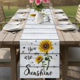 thumbnail image 6 of My Sunshine Sunflower Quotes Table Runner 36 Inches Long,Kitchen Dining Tablerunners Farm Gray Wood Board Linen Table Runners Dresser Scarves for Home Dinner Wedding Holiday Party Decor, 6 of 9