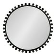 thumbnail image 5 of Kate and Laurel Beade Modern Round Ball Beaded Wall Mirror, 28 Inch Diameter, Black, Transitional Circle Mirror for Use as Bathroom Mirror or Entryway Mirror Decor, 5 of 9