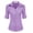 Lilac Purple, variant on Womens 3/4 Sleeve Collared Button Down Shirt Summer Cotton Slim Fit Work Dress Shirts Office Formal Blouse